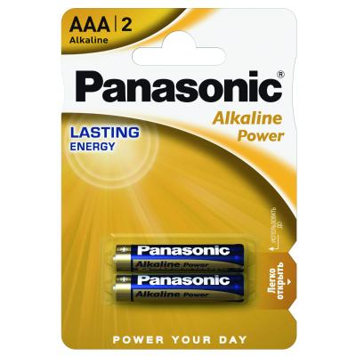 Батарейка Panasonic AAA LR03 Alkaline Power * 2 (LR03REB/2BP) - фото 1
