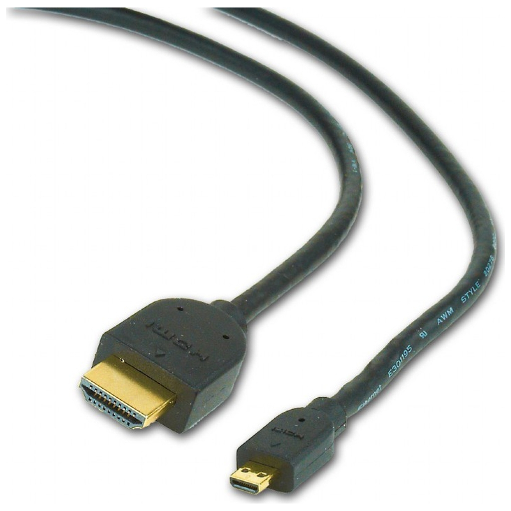 Кабель мультимедійний HDMI A to HDMI D (micro), 4.5m Cablexpert (CC-HDMID-15) - фото 1 Кабель мультимедійний HDMI A to HDMI D (micro), 4.5m Cablexpert (CC-HDMID-15) - фото 1