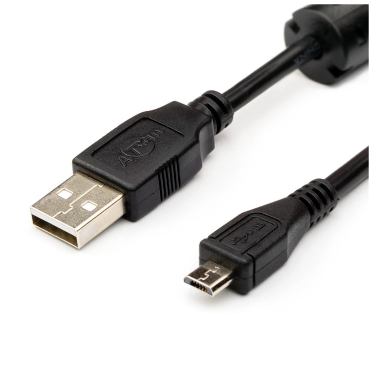 Дата кабель USB 2.0 AM to Micro 5P 0.8m Atcom (9174) - фото 1