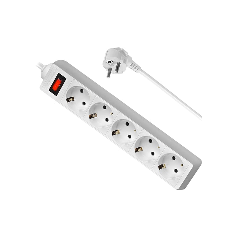 Мережевий фільтр живлення Defender ES 1.8m 5 роз. white (99481) - фото 5
