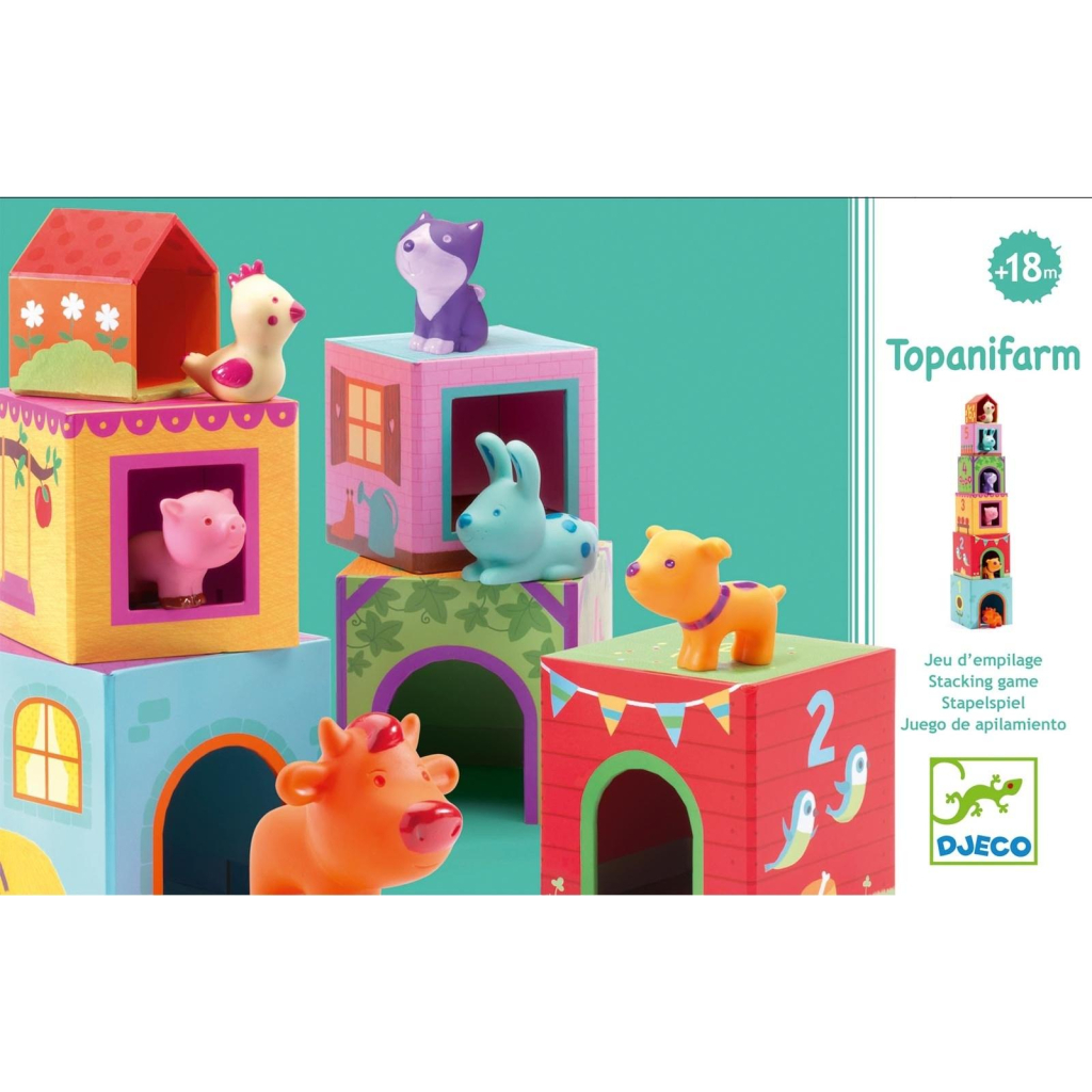 Набір для творчості Djeco Топанимо ферма 6 кубиков +6 животных (DJ09108) - фото 1 Набір для творчості Djeco Топанимо ферма 6 кубиков +6 животных (DJ09108) - фото 1