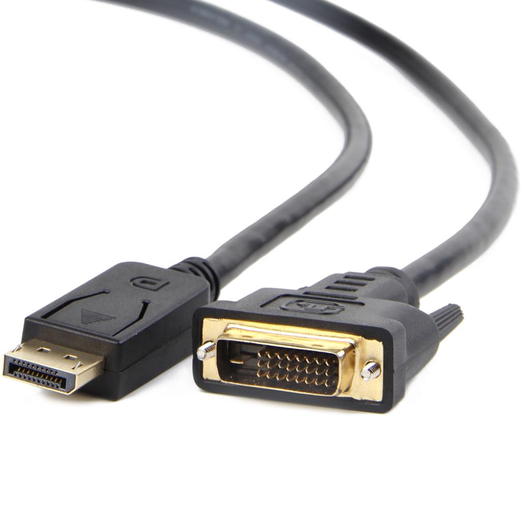 Кабель мультимедійний Display Port to DVI 24+1pin, 1.0m Cablexpert (CC-DPM-DVIM-1M) - головне фото