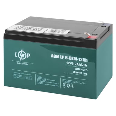 Батарея до ДБЖ LogicPower 12В 12 Ач (6-DZM-12) (3536) - фото 1