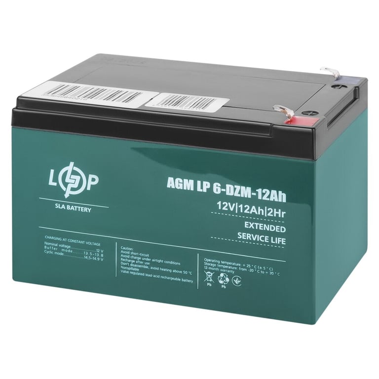 Батарея до ДБЖ LogicPower 12В 12 Ач (6-DZM-12) (3536)