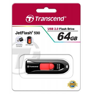 USB флеш накопичувач Transcend 64GB JetFlash 590 USB 2.0 (TS64GJF590K) - фото 5 USB флеш накопичувач Transcend 64GB JetFlash 590 USB 2.0 (TS64GJF590K) - фото 5