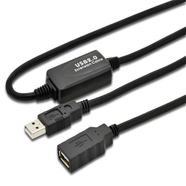 Дата кабель USB 2.0 AM/AF 10.0m active Digitus (DA-73100-1) - фото 1