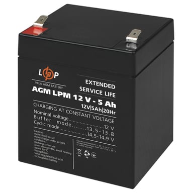 Батарея до ДБЖ LogicPower LPM 12В 5 Ач (3861) - фото 1