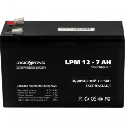 Батарея до ДБЖ LogicPower LPM 12В 7 Ач (3862) - фото 1