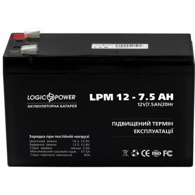 Батарея до ДБЖ LogicPower LPM 12В 7.5 Ач (3864) - фото 1