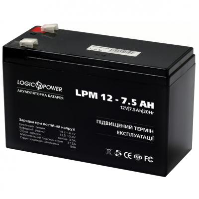 Батарея до ДБЖ LogicPower LPM 12В 7.5 Ач (3864) - фото 2