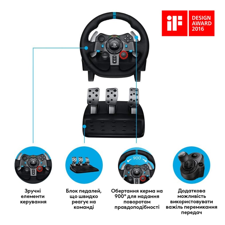 Кермо Logitech G29 Driving Force (941-000112) - фото 6