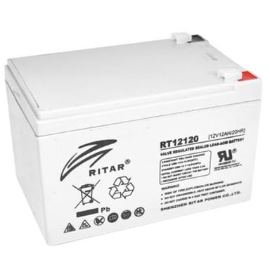 Батарея до ДБЖ Ritar AGM RT12120, 12V-12Ah (RT12120) - фото 1