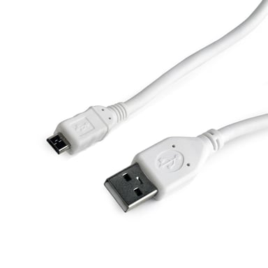 Дата кабель USB 2.0 AM to Micro 5P 1.0m Cablexpert (CCP-mUSB2-AMBM-W-1M) - фото 1