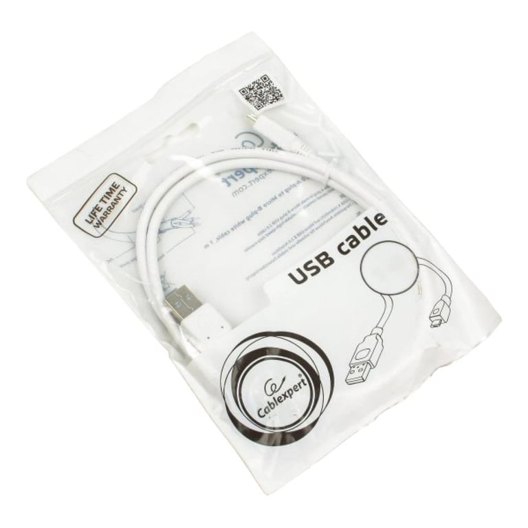 Дата кабель USB 2.0 AM to Micro 5P 1.0m Cablexpert (CCP-mUSB2-AMBM-W-1M) - фото 4