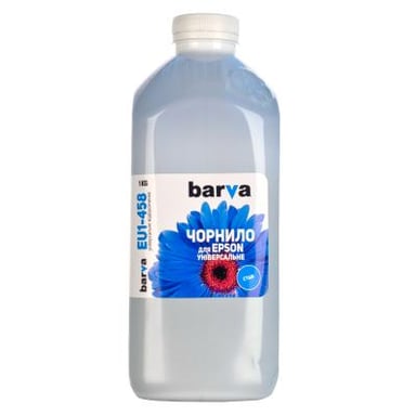 Чорнило Barva Epson universal 1, water-soluble, 1 кг CYAN (EU1-458) - фото 1