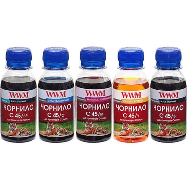 Чорнило WWM CANON PGI450/CLI451 (5х100г) BP/B/C/M/Y (C45SET-5) - фото 1