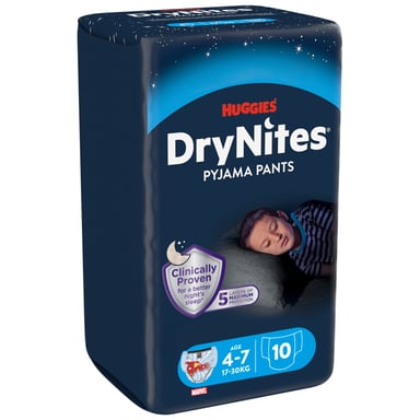 Підгузки Huggies DryNites для хлопчиків 4-7 років 10 шт (5029053527574) - фото 1