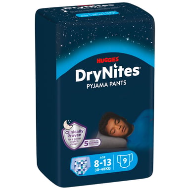 Підгузки Huggies DryNites для хлопчиків 8-13 років 9 шт (5029053527598) - фото 1