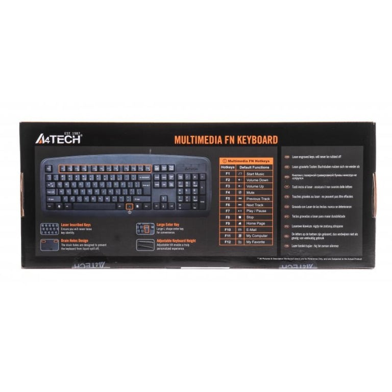 Клавіатура A4Tech KB-720 Black USB - фото 4