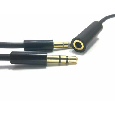 Кабель мультимедійний 3.5mm F to 2x3.5mm M 1.5m PowerPlant (DV00DV4057) - фото 1