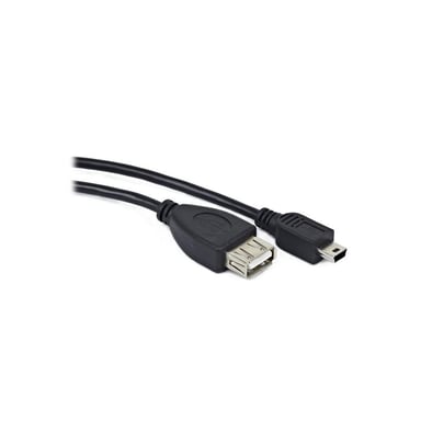 Перехідник OTG USB 2.0 AF to Mini 5P 0.5m PowerPlant (KD00AS1235) - фото 1