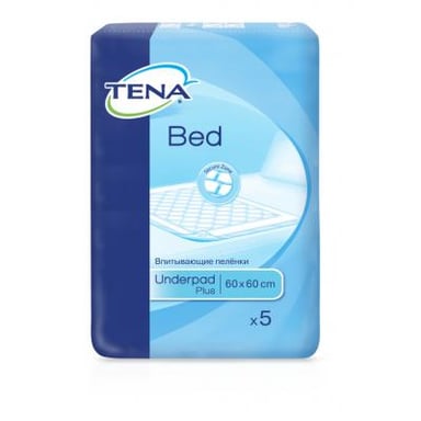Пелюшки для малюків Tena Bed Plus 60х60 см, 5шт (7322540247893/7322540801910) - фото 1