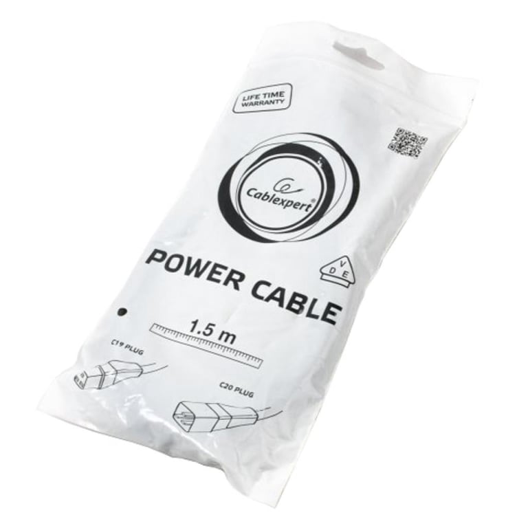 Кабель живлення C19 to C20 1.5m 1.5mm2 16A Cablexpert (PC-189-C19) - фото 2
