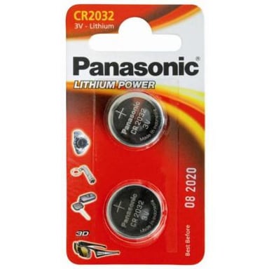 Батарейка Panasonic CR 2032 Lithium * 2 (CR-2032EL/2B) - фото 1
