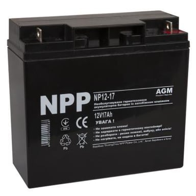 Батарея до ДБЖ NPP 12В 17 Ач (NP12-17) - фото 1