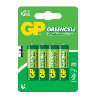 Батарейка Gp AA R6 сольова * 4 (15G-U4 / 4891199000133) - фото 1