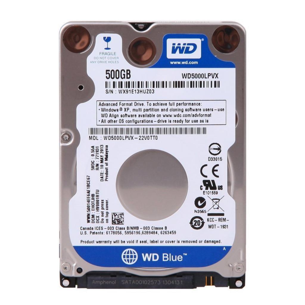 Жорсткий диск для ноутбука 2.5" 500GB WD (WD5000LPCX) - фото 1