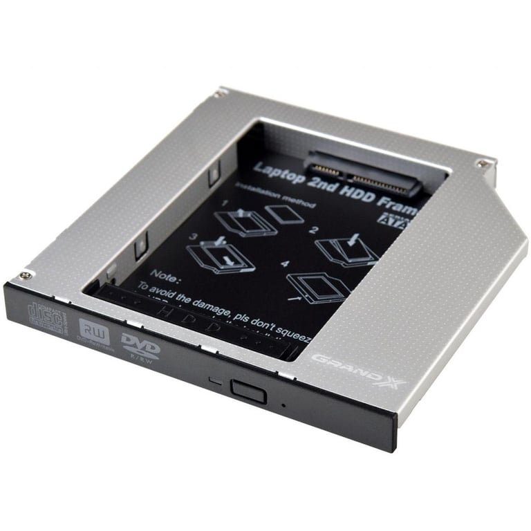 Фрейм-перехідник Grand-X HDD 2.5'' to notebook 12.7 mm ODD SATA/mSATA (HDC-25N) - фото 1