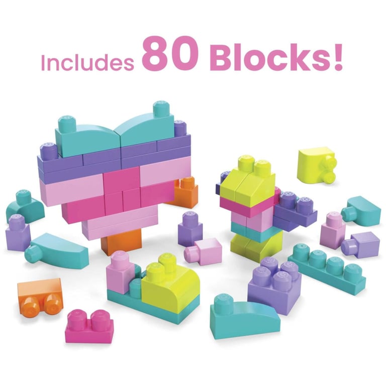 Конструктор Mega Bloks рожевий у мішку 80 деталей (DCH62) - фото 3