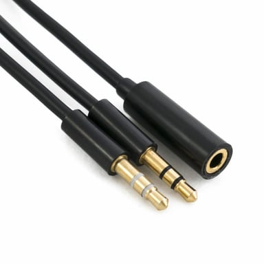 Кабель мультимедійний Jack 3.5mm to 2xJack 3.5 F Extradigital (KBA1646) - фото 1
