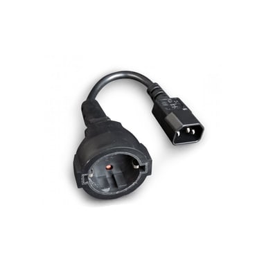 Кабель живлення C14 male to Schuko female 0.15 Cablexpert (PC-SFC14M-01) - фото 1