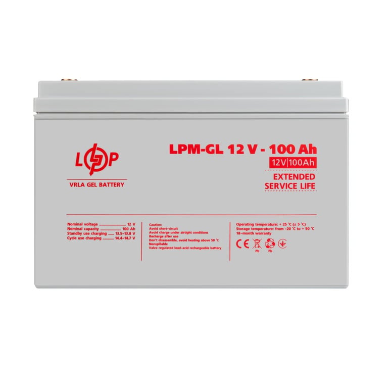Батарея до ДБЖ LogicPower LPM-GL 12В 100Ач (3871) - фото 1