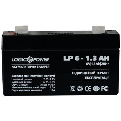 Батарея до ДБЖ LogicPower LPM 6В 1.3 Ач (4157) - фото 1
