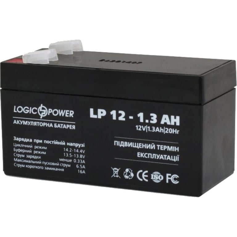 Батарея до ДБЖ LogicPower LPM 12В 1.3 Ач (4131) - фото 2