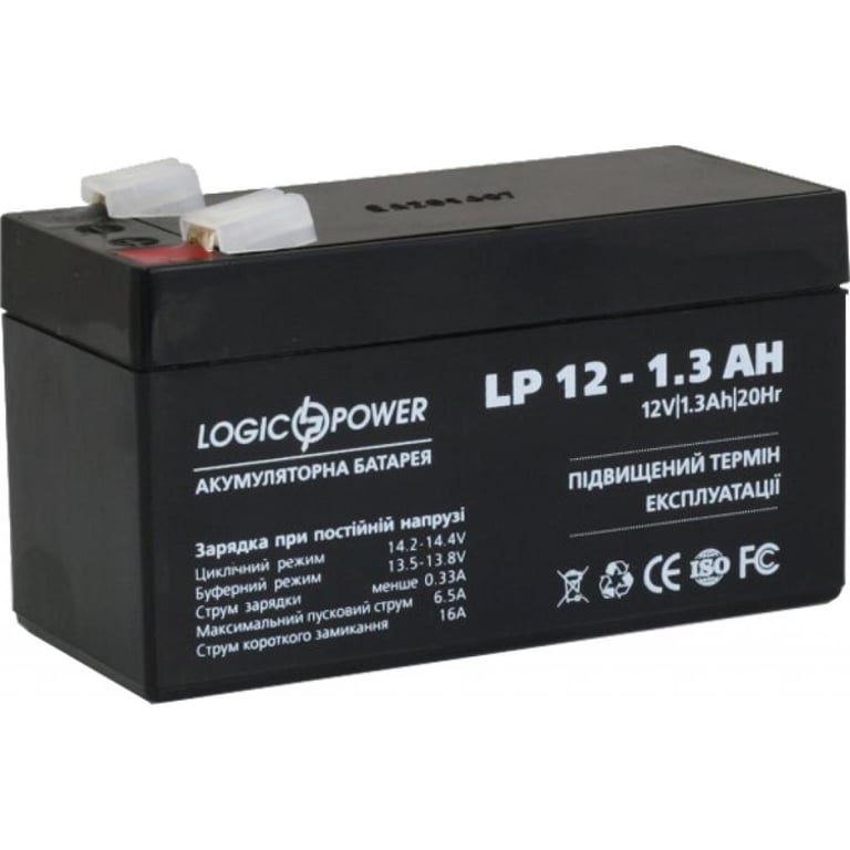 Батарея до ДБЖ LogicPower LPM 12В 1.3 Ач (4131) - фото 3