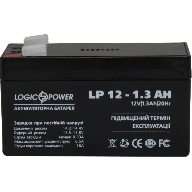 Батарея до ДБЖ LogicPower LPM 12В 1.3 Ач (4131) - фото 4