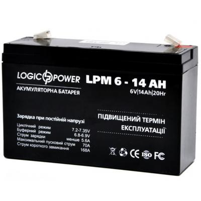 Батарея до ДБЖ LogicPower LPM 6В 14 Ач (4160) - фото 1