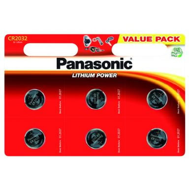 Батарейка Panasonic CR 2032 Lithium * 6 (CR-2032EL/6B) - фото 1
