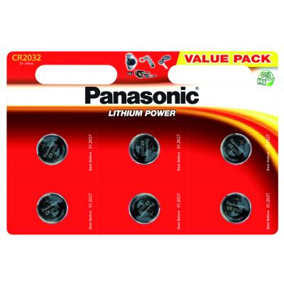 Батарейка Panasonic CR 2032 Lithium * 6 (CR-2032EL/6B) - фото 1