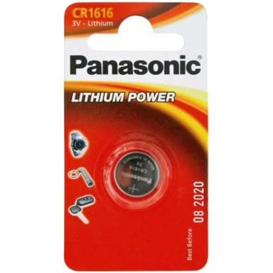 Батарейка Panasonic CR 1616 * 1 LITHIUM (CR-1616EL/1B) - фото 1