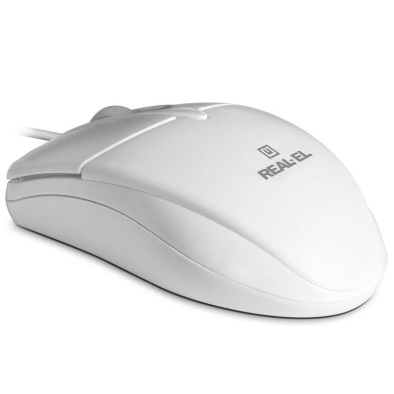 Мишка REAL-EL RM-211, USB, white - фото 3