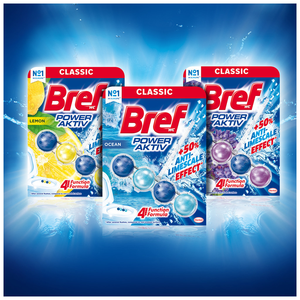 Туалетний блок Bref Сила Актив Океанська Свіжість 3x50 г (9000100753494/9000100753401) - фото 6 Туалетний блок Bref Сила Актив Океанська Свіжість 3x50 г (9000100753494/9000100753401) - фото 6