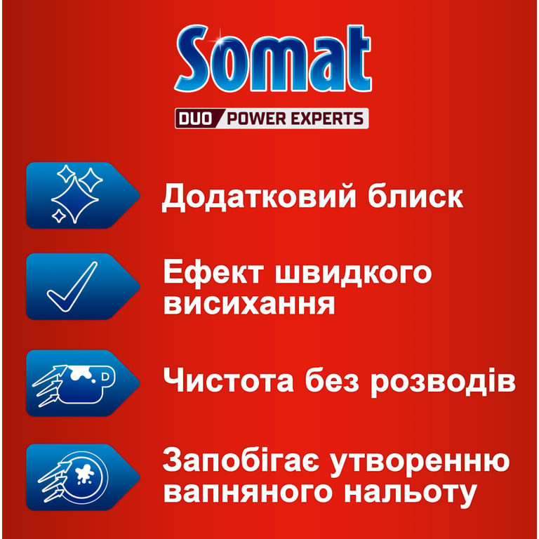 Ополіскувач для посудомийних машин Somat потрійної дії 750 мл (9000100344098) - фото 2