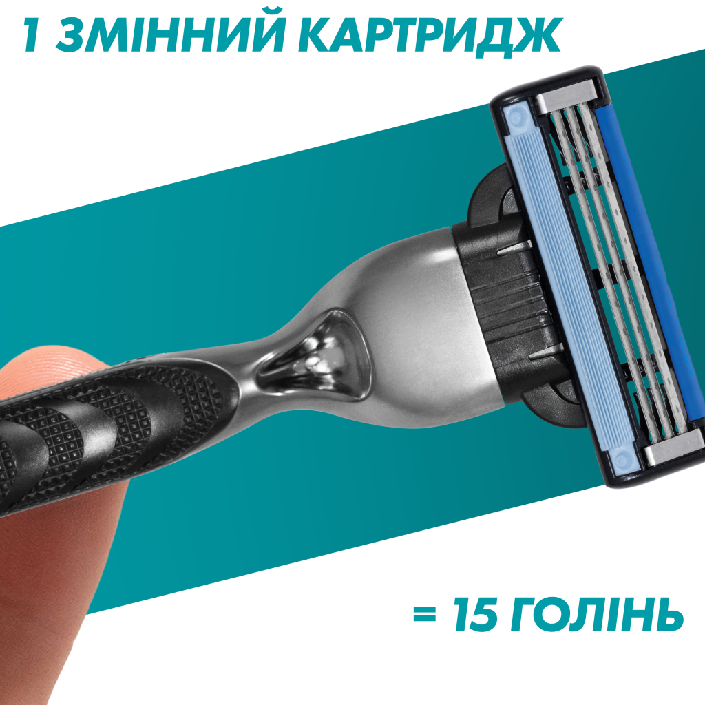 Змінні касети Gillette Mach3 12 шт. (3014260323240) - фото 5 Змінні касети Gillette Mach3 12 шт. (3014260323240) - фото 5