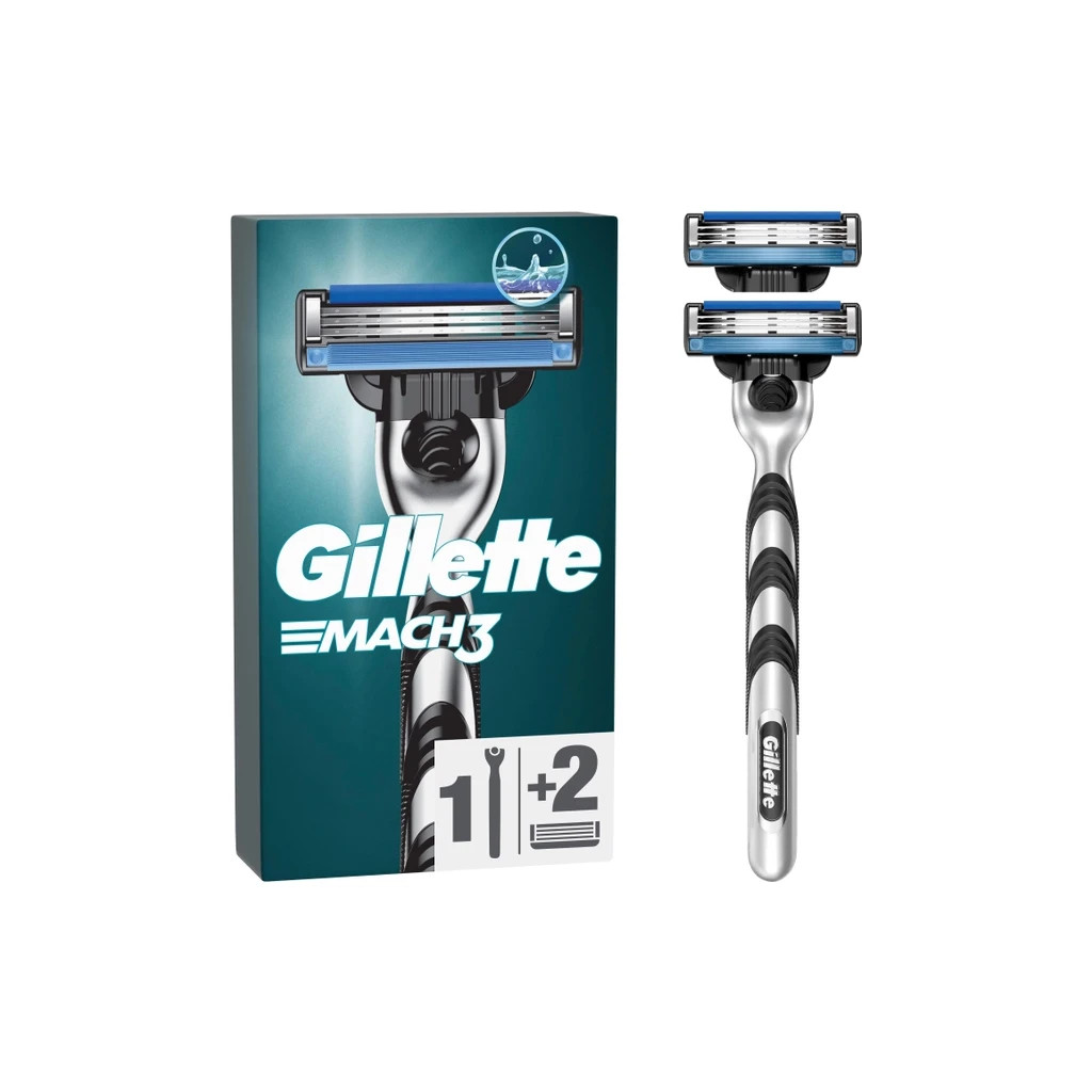 Бритва Gillette Mach3 з 2 змінними картриджами (7702018020706/7702018020676) - фото 1