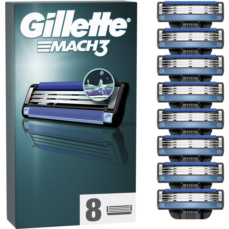 Змінні касети Gillette Mach3 8 шт. (3014260239640/8700216066556) - фото 1